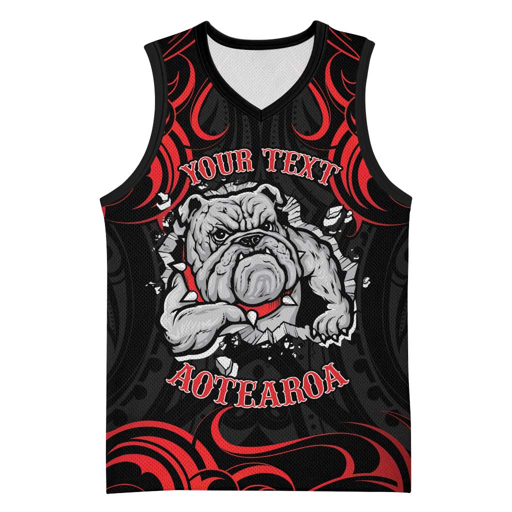 Aotearoa Bulldog Basketball Jersey NZ Maori Tattoo - Aussie Hoodie