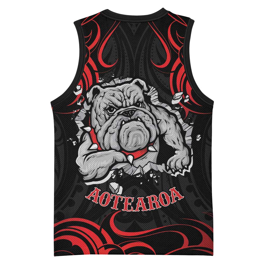 Aotearoa Bulldog Basketball Jersey NZ Maori Tattoo - Aussie Hoodie