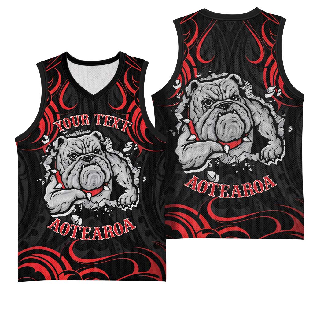 Aotearoa Bulldog Basketball Jersey NZ Maori Tattoo - Aussie Hoodie