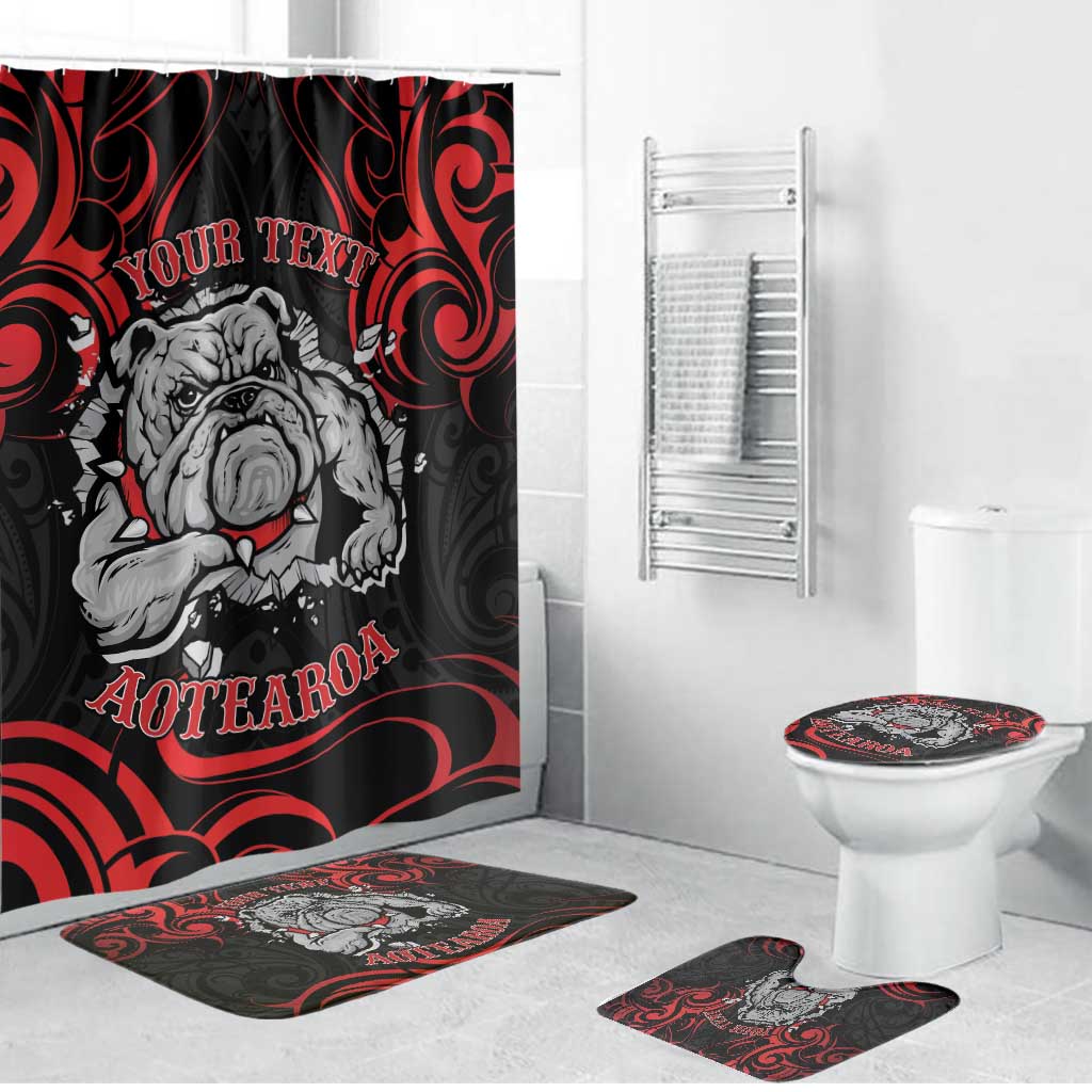 Personalised Aotearoa Bulldog Bathroom Set NZ Maori Tattoo - Aussie Hoodie