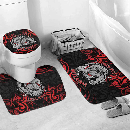Personalised Aotearoa Bulldog Bathroom Set NZ Maori Tattoo - Aussie Hoodie