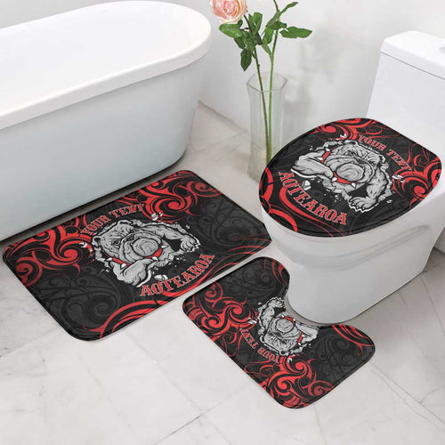 Personalised Aotearoa Bulldog Bathroom Set NZ Maori Tattoo - Aussie Hoodie