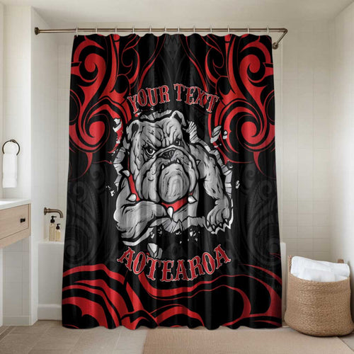 Personalised Aotearoa Bulldog Bathroom Set NZ Maori Tattoo - Aussie Hoodie