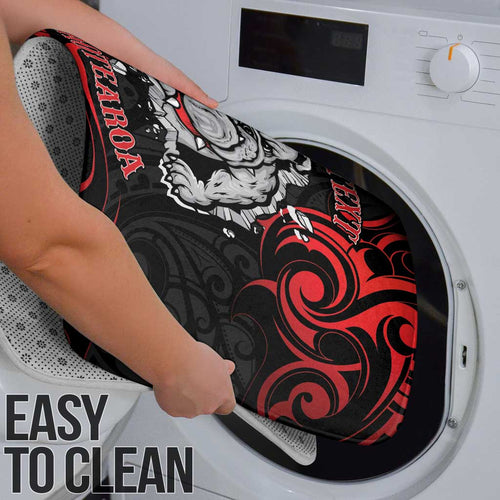 Personalised Aotearoa Bulldog Bathroom Set NZ Maori Tattoo - Aussie Hoodie