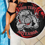 Personalised Aotearoa Bulldog Beach Blanket NZ Maori Tattoo