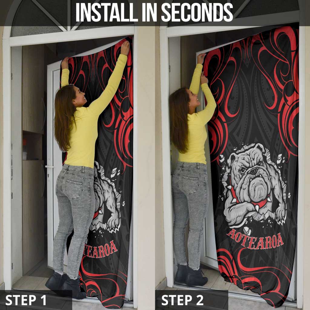 Aotearoa Bulldog Door Cover NZ Maori Tattoo - Aussie Hoodie
