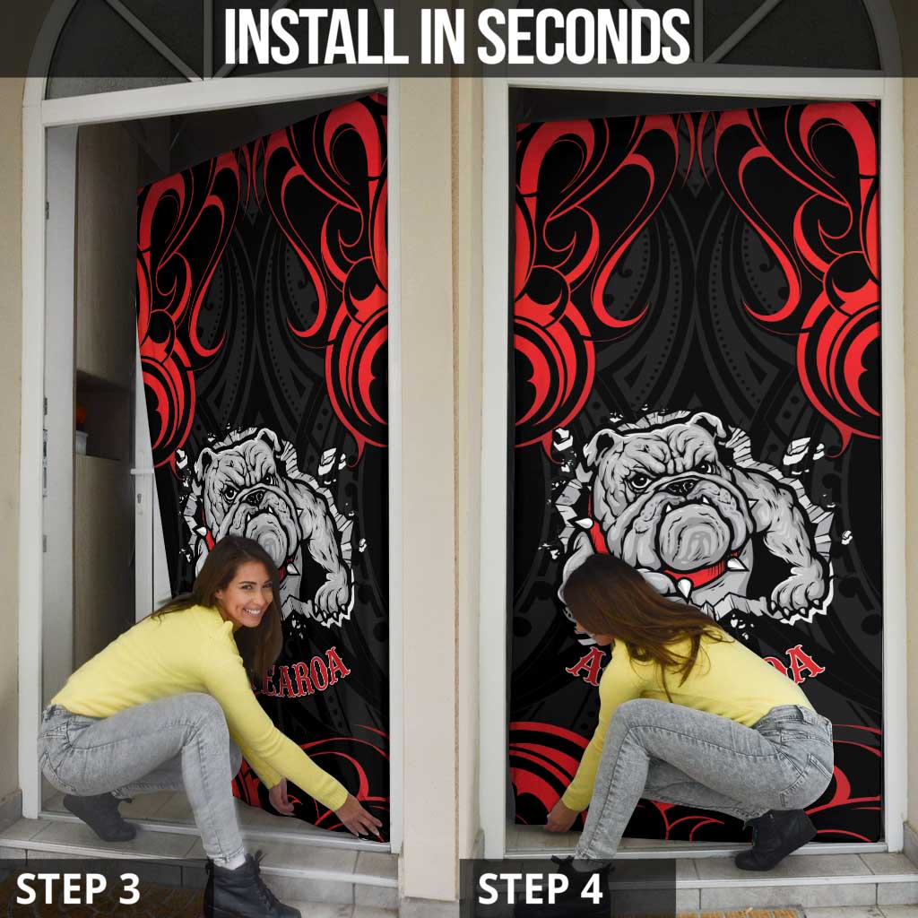 Aotearoa Bulldog Door Cover NZ Maori Tattoo - Aussie Hoodie