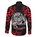 Personalised Aotearoa Bulldog Family Matching Short Sleeve Bodycon Dress and Hawaiian Shirt NZ Maori Tattoo