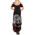 Personalised Aotearoa Bulldog Family Matching Summer Maxi Dress and Hawaiian Shirt NZ Maori Tattoo
