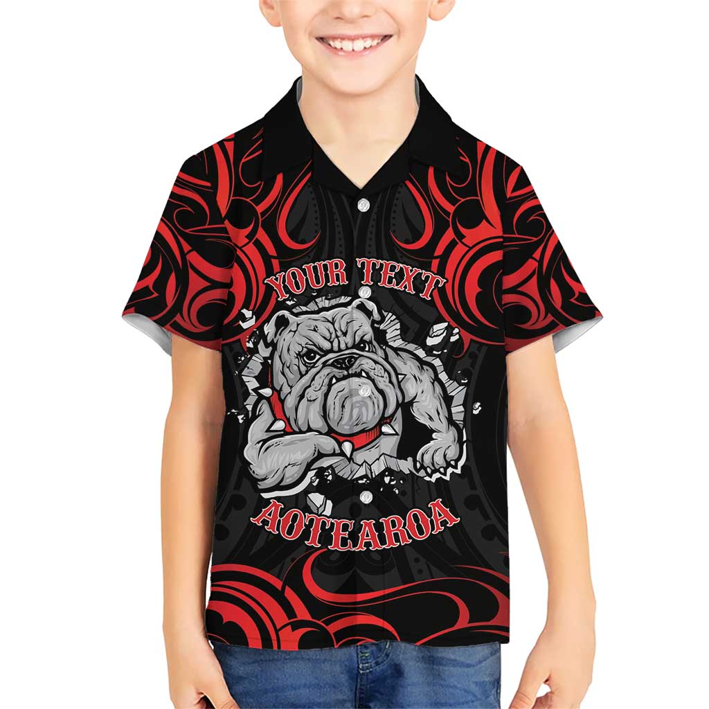 Personalised Aotearoa Bulldog Hawaiian Shirt NZ Maori Tattoo