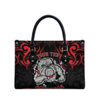 Personalised Aotearoa Bulldog Leather Bag NZ Maori Tattoo - Aussie Hoodie