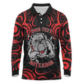 Personalised Aotearoa Bulldog Long Sleeve Polo Shirt NZ Maori Tattoo