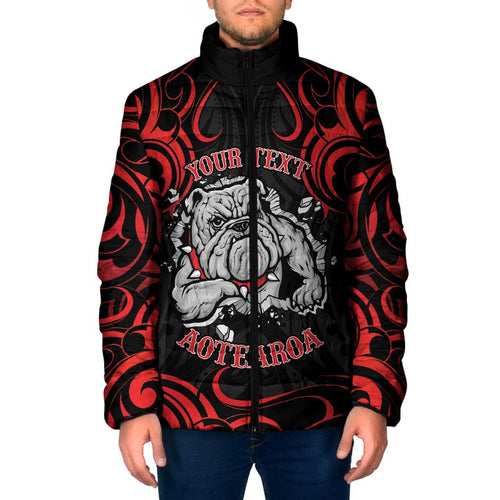 Aotearoa Bulldog Padded Jacket NZ Maori Tattoo - Aussie Hoodie