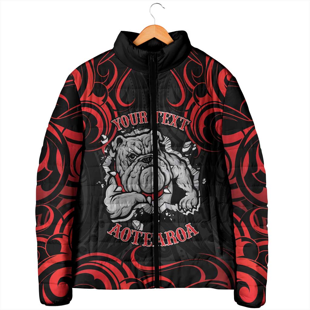 Aotearoa Bulldog Padded Jacket NZ Maori Tattoo - Aussie Hoodie