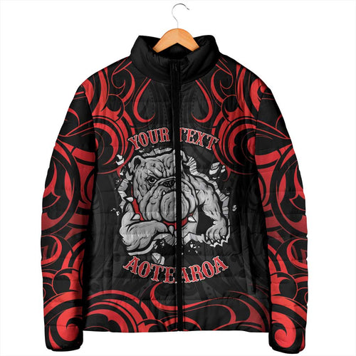 Aotearoa Bulldog Padded Jacket NZ Maori Tattoo - Aussie Hoodie