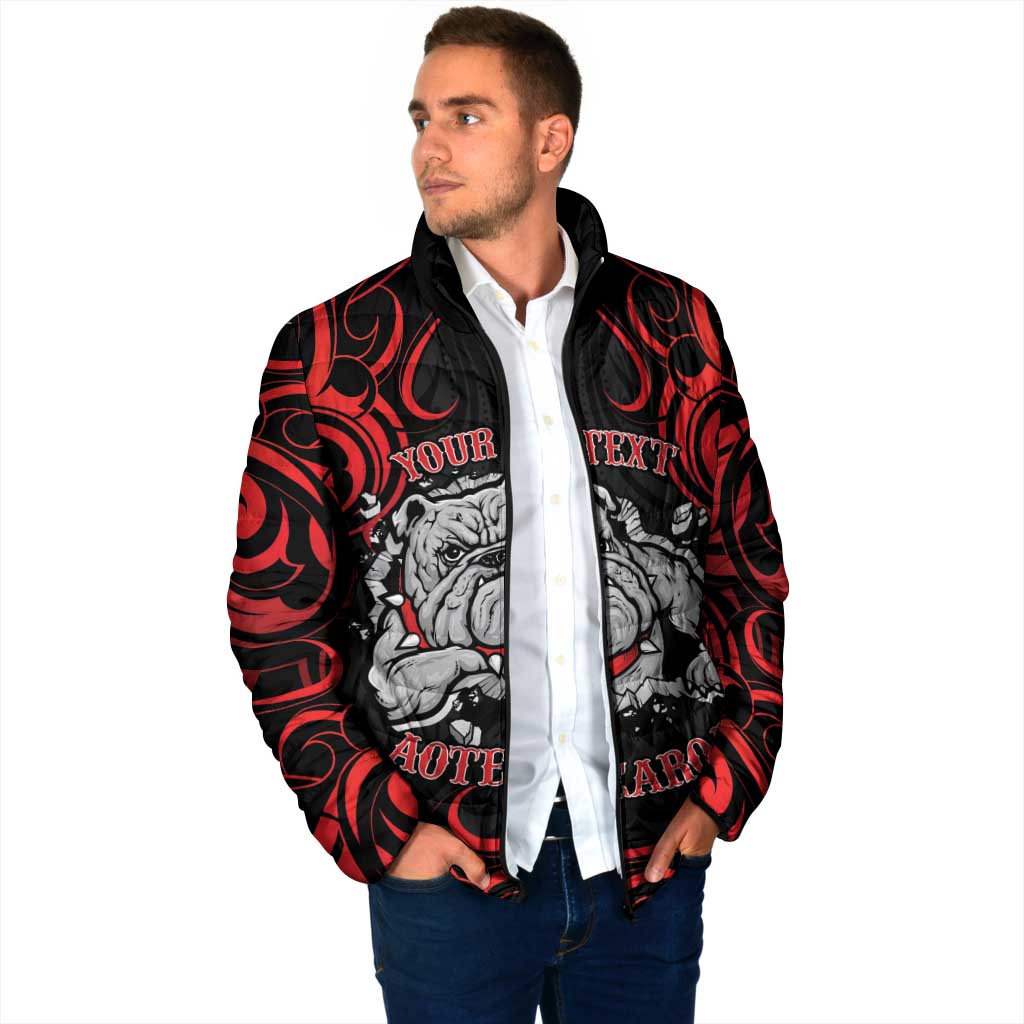 Aotearoa Bulldog Padded Jacket NZ Maori Tattoo - Aussie Hoodie