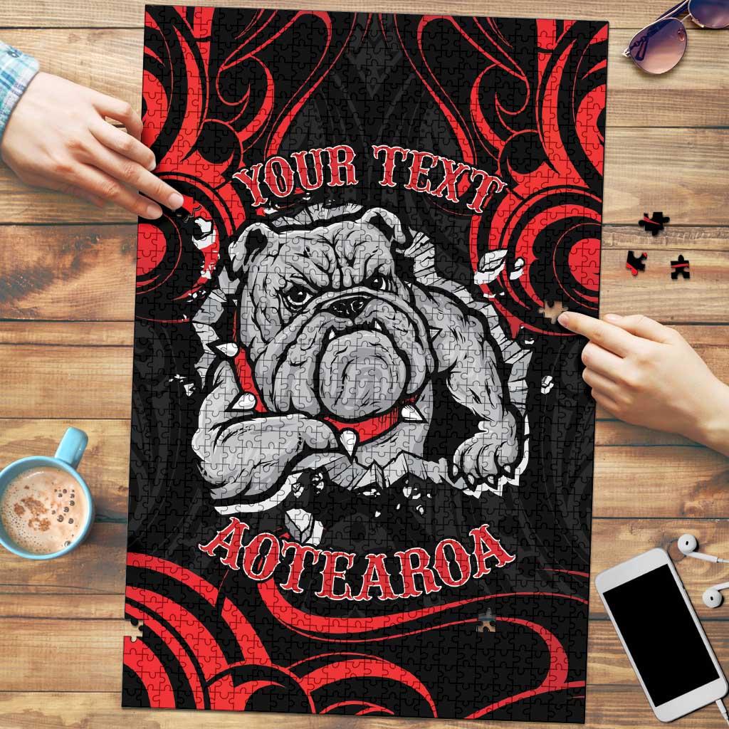 Personalised Aotearoa Bulldog Puzzle NZ Maori Tattoo - Aussie Hoodie