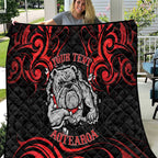Personalised Aotearoa Bulldog Quilt NZ Maori Tattoo