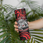 Personalised Aotearoa Bulldog Skinny Tumbler NZ Maori Tattoo