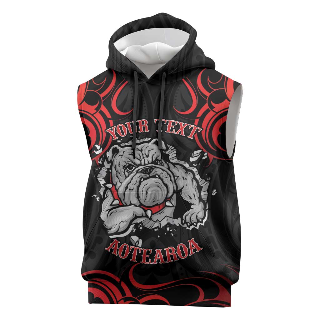 Aotearoa Bulldog Sleeveless Hoodie NZ Maori Tattoo - Aussie Hoodie