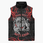 Aotearoa Bulldog Sleeveless Puffer Jacket NZ Maori Tattoo - Aussie Hoodie