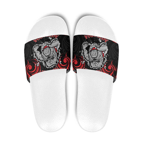 Personalised Aotearoa Bulldog Slide Sandals NZ Maori Tattoo - Aussie Hoodie