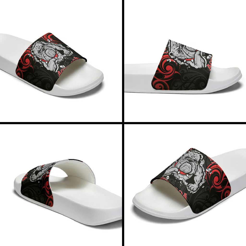 Personalised Aotearoa Bulldog Slide Sandals NZ Maori Tattoo - Aussie Hoodie
