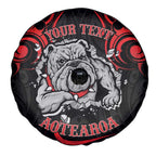 Personalised Aotearoa Bulldog Spare Tire Cover NZ Maori Tattoo
