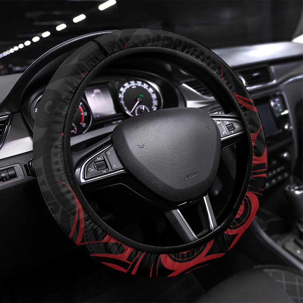 Aotearoa Bulldog Steering Wheel Cover NZ Maori Tattoo