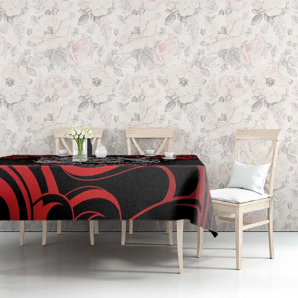 Personalised Aotearoa Bulldog Tablecloth NZ Maori Tattoo