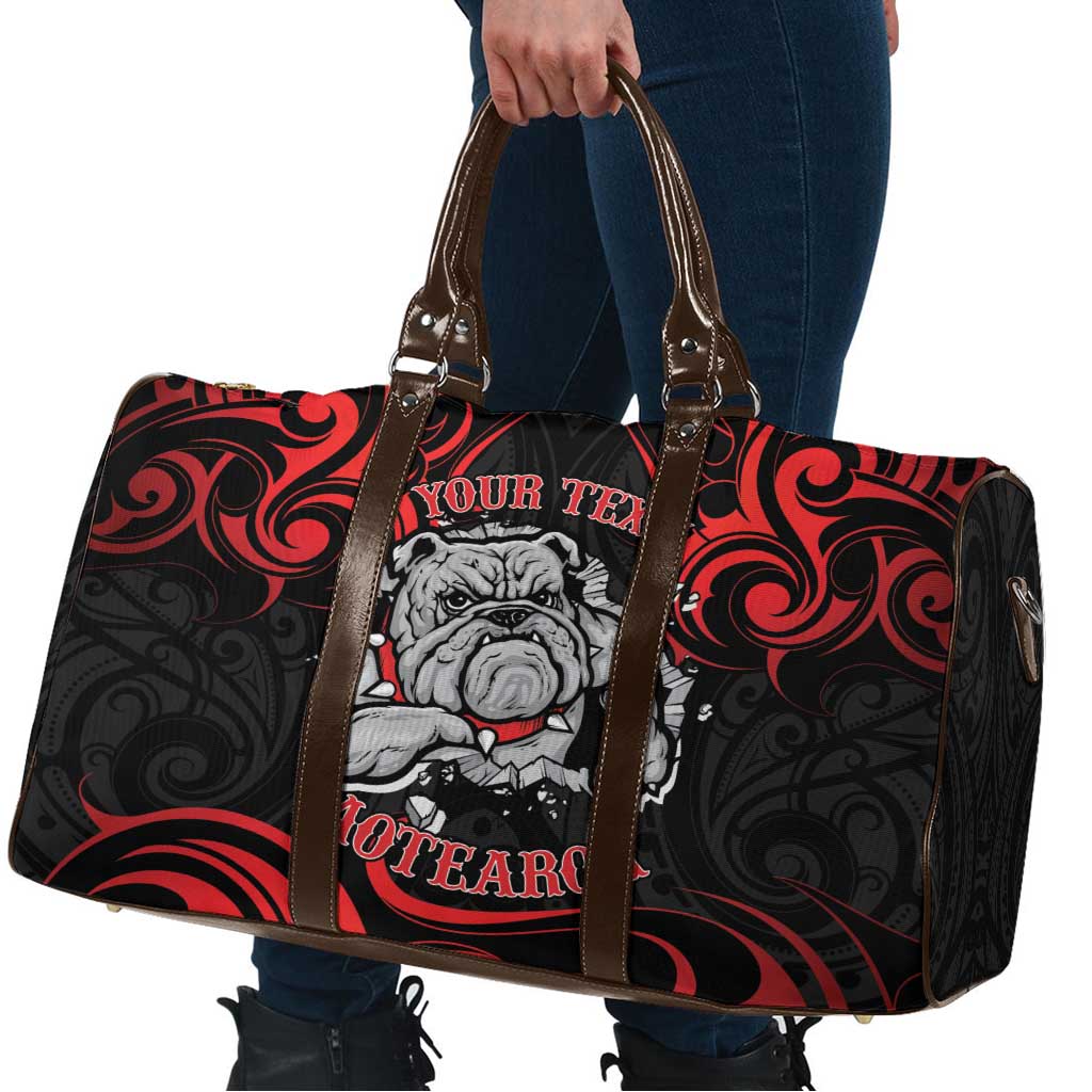 Personalised Aotearoa Bulldog Travel Bag NZ Maori Tattoo - Aussie Hoodie