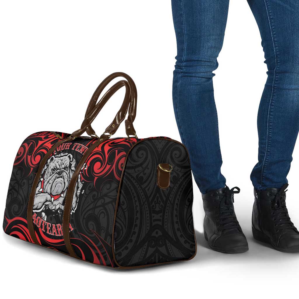 Personalised Aotearoa Bulldog Travel Bag NZ Maori Tattoo - Aussie Hoodie