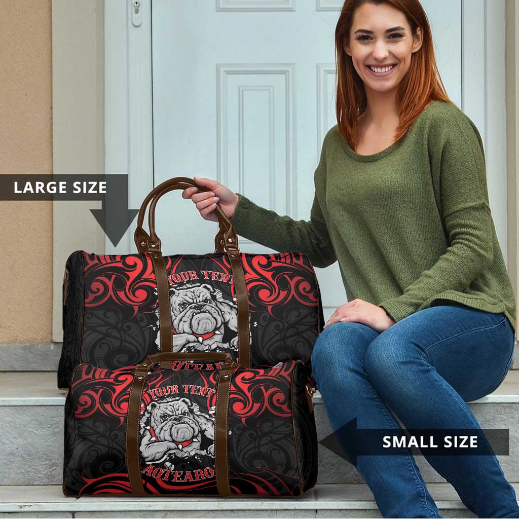 Personalised Aotearoa Bulldog Travel Bag NZ Maori Tattoo - Aussie Hoodie