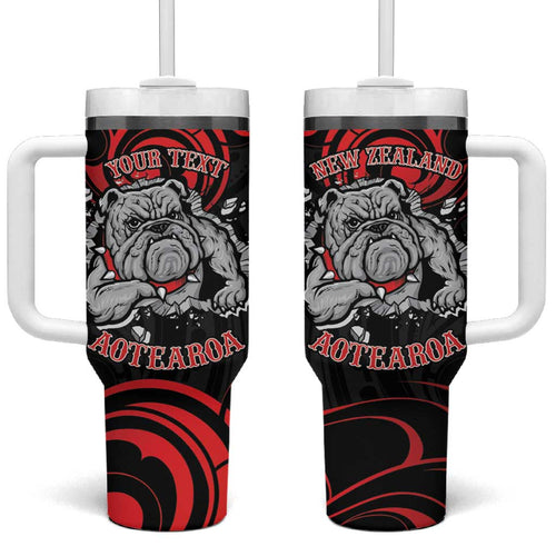 Personalised Aotearoa Bulldog Tumbler With Handle NZ Maori Tattoo