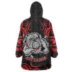 Personalised Aotearoa Bulldog Wearable Blanket Hoodie NZ Maori Tattoo