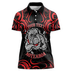 Personalised Aotearoa Bulldog Women Polo Shirt NZ Maori Tattoo