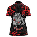 Personalised Aotearoa Bulldog Women Polo Shirt NZ Maori Tattoo