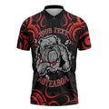 Aotearoa Bulldog Zipper Polo Shirt NZ Maori Tattoo - Aussie Hoodie