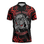Aotearoa Bulldog Zipper Polo Shirt NZ Maori Tattoo - Aussie Hoodie