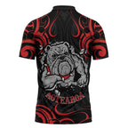 Aotearoa Bulldog Zipper Polo Shirt NZ Maori Tattoo - Aussie Hoodie