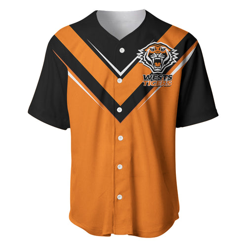 personalised-wests-tigers-rugby-baseball-jersey-orange-simple-style