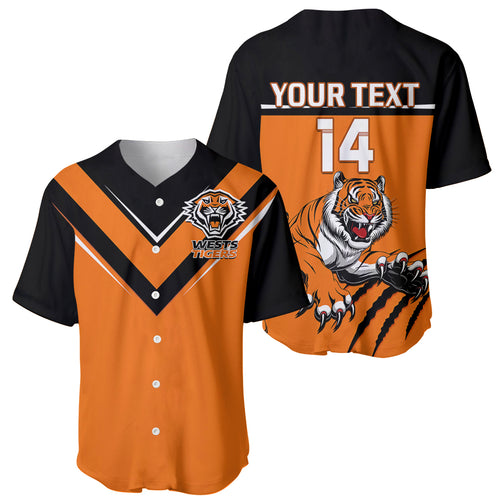 personalised-wests-tigers-rugby-baseball-jersey-orange-simple-style