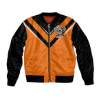 personalised-wests-tigers-rugby-bomber-jacket-orange-simple-style