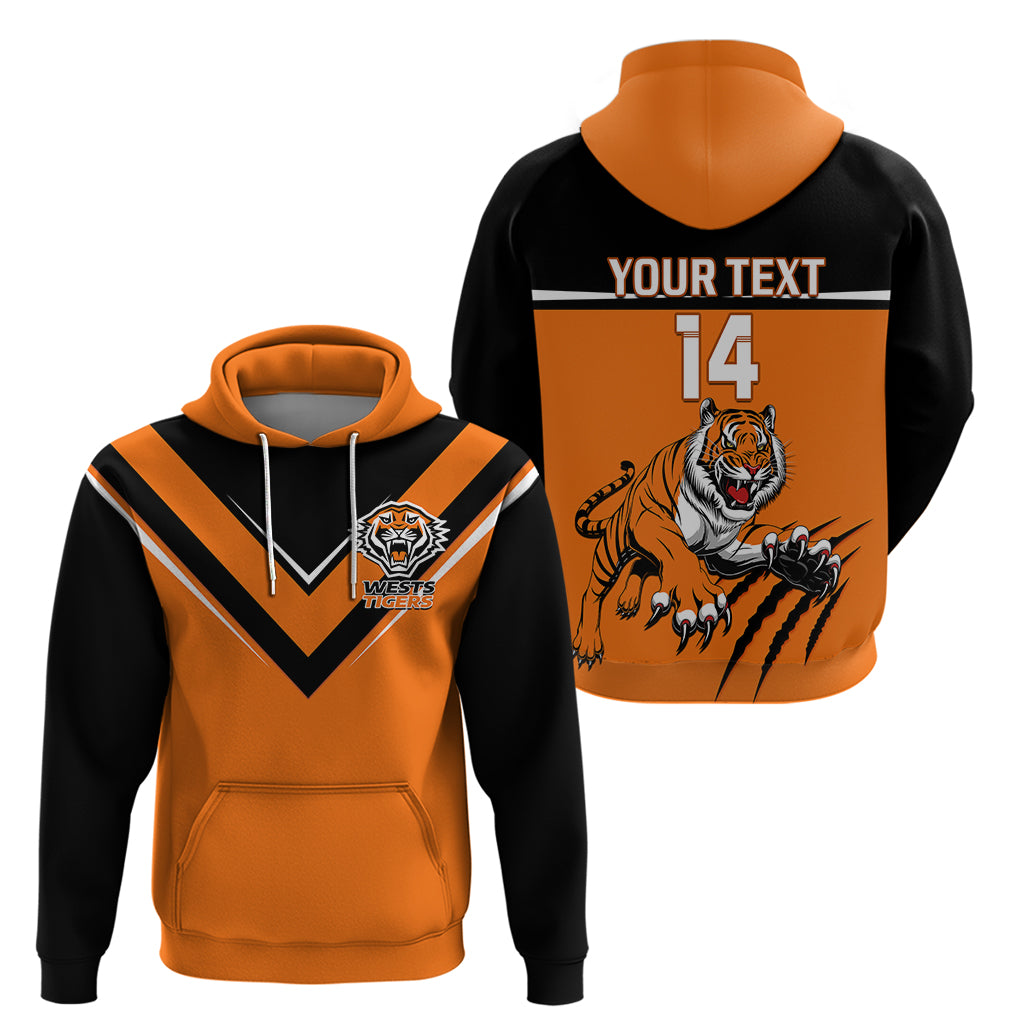 personalised-wests-tigers-rugby-hoodie-orange-simple-style