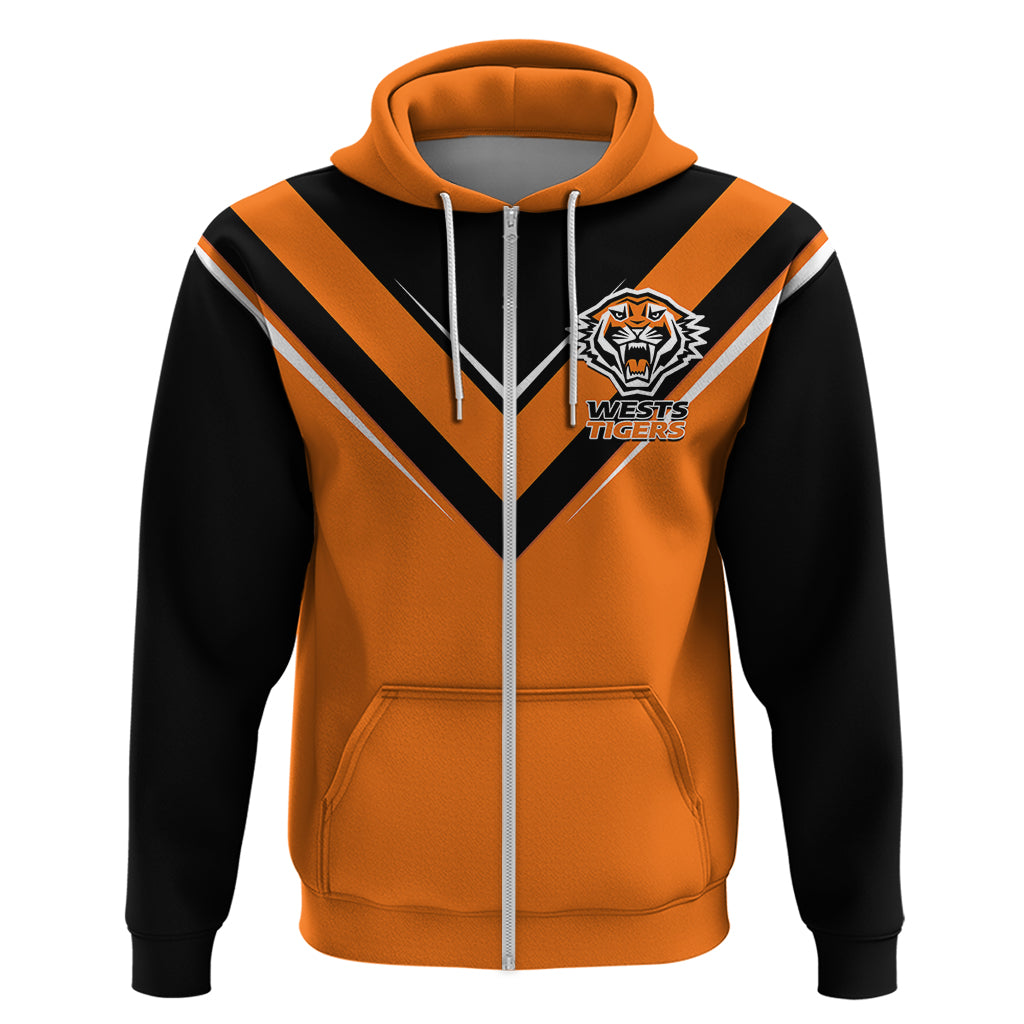 personalised-wests-tigers-rugby-hoodie-orange-simple-style
