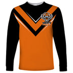 personalised-wests-tigers-rugby-long-sleeve-shirt-orange-simple-style