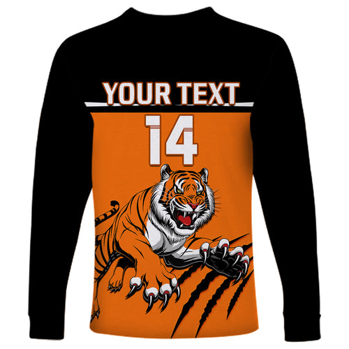 personalised-wests-tigers-rugby-long-sleeve-shirt-orange-simple-style