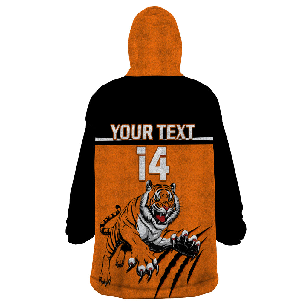 personalised-wests-tigers-rugby-wearable-blanket-hoodie-orange-simple-style