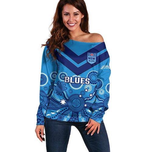 nsw-rugby-off-shoulder-sweater-blues-aboriginal-art