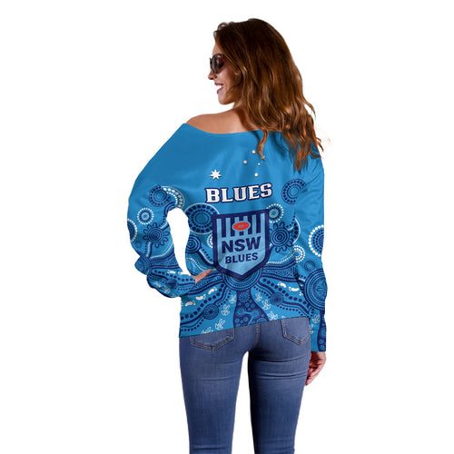nsw-rugby-off-shoulder-sweater-blues-aboriginal-art